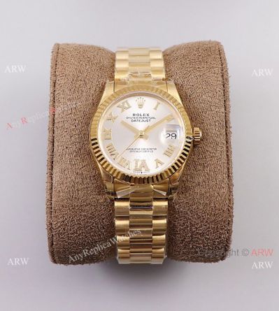 (TW) Clone Rolex Datejust Gold Presidential 31mm Watch ETA2836 Movement